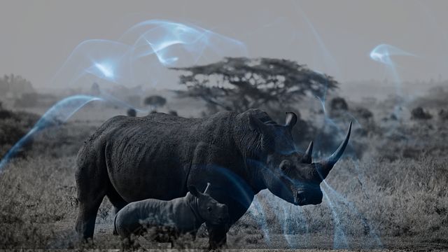 Dreaming of a rhino