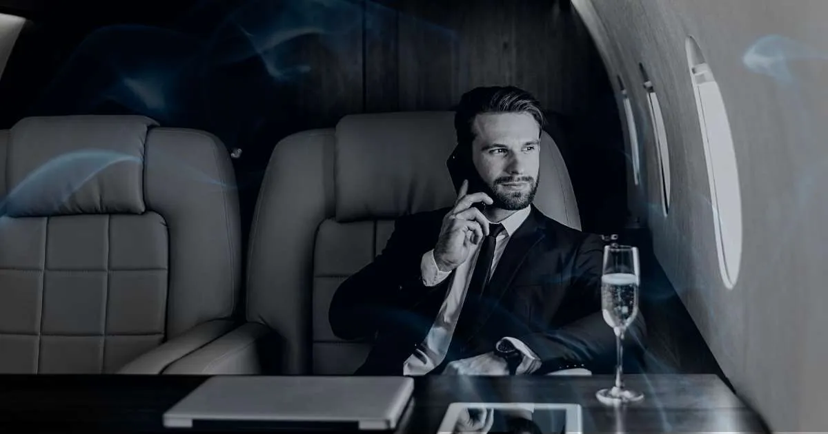 Dreaming of traveling in business class on a plane