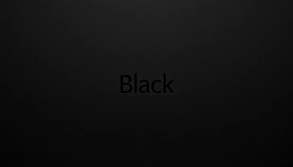 Biblical Meaning of Black in Dreams
