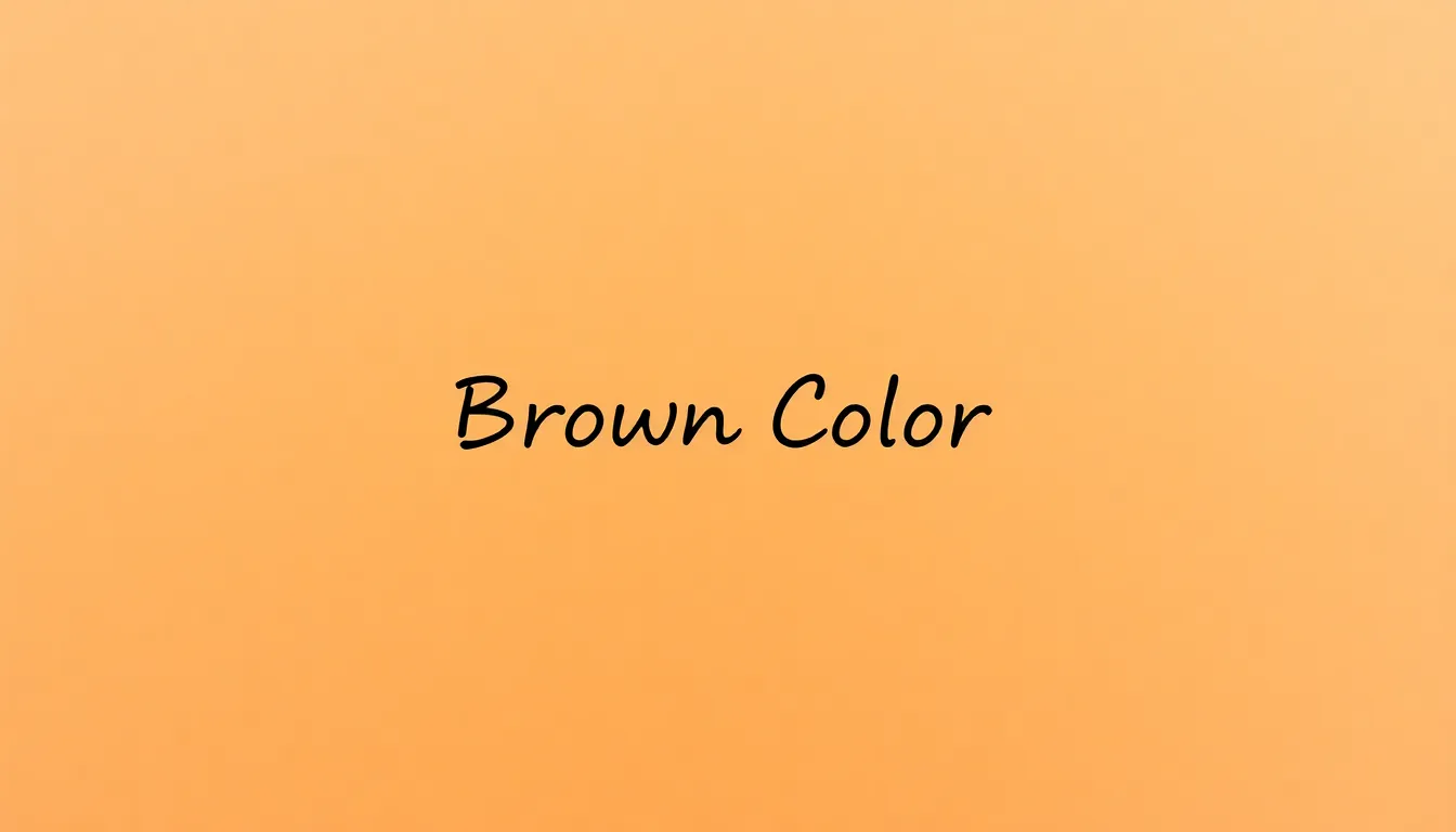 Biblical Meanings of Brown in Dreams